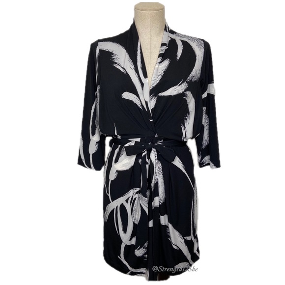 petite wrap dress with tie waist